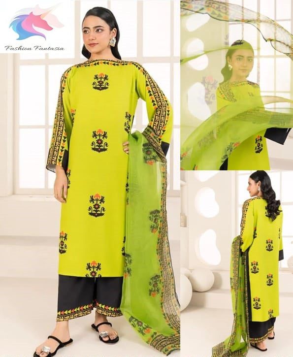 New Trending Designer Suit with Dupatta - Stylish 3 PCs Fashion Fantasia Store