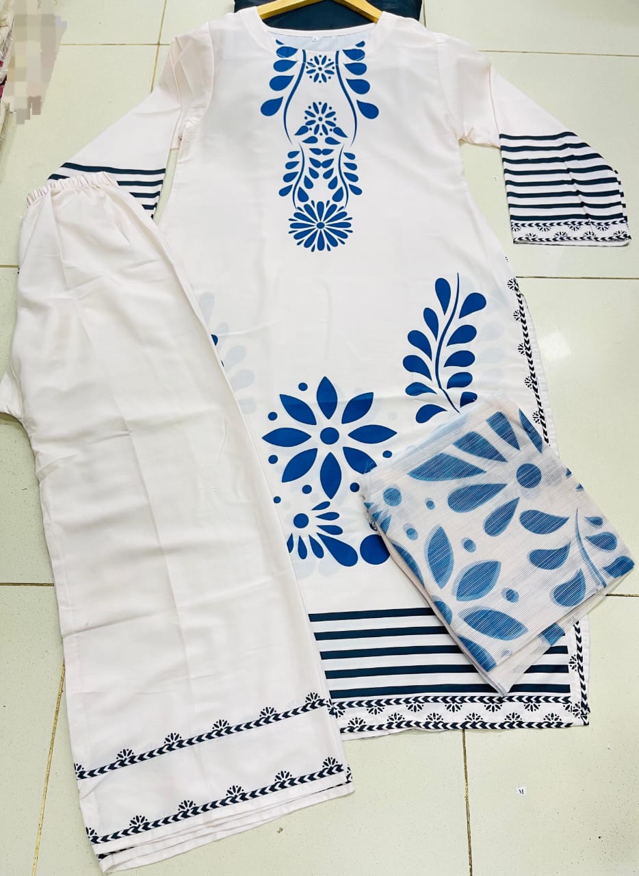 New Trending Designer Printed Lawn Suit - Stylish 2 PCs Fashion Fantasia Store