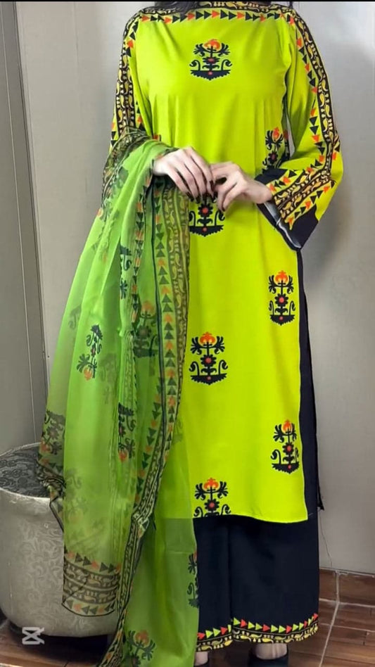 New Trending Designer Printed Lawn Suit with Dupatta - Stylish 3 PCs (Copy) Fashion Fantasia Store
