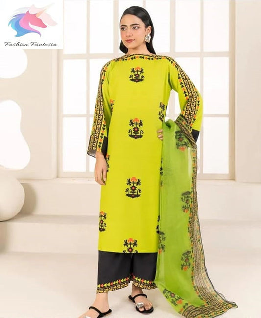 New Trending Designer Suit with Dupatta - Stylish 3 PCs Fashion Fantasia Store