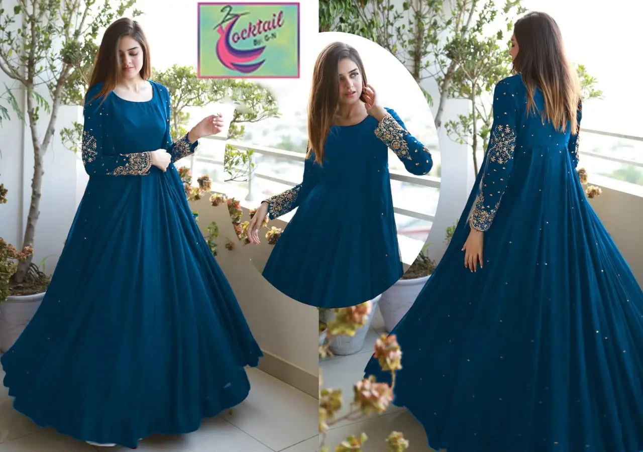 Gown Chiffon Embroidered Suit Fashion Fantasia Store