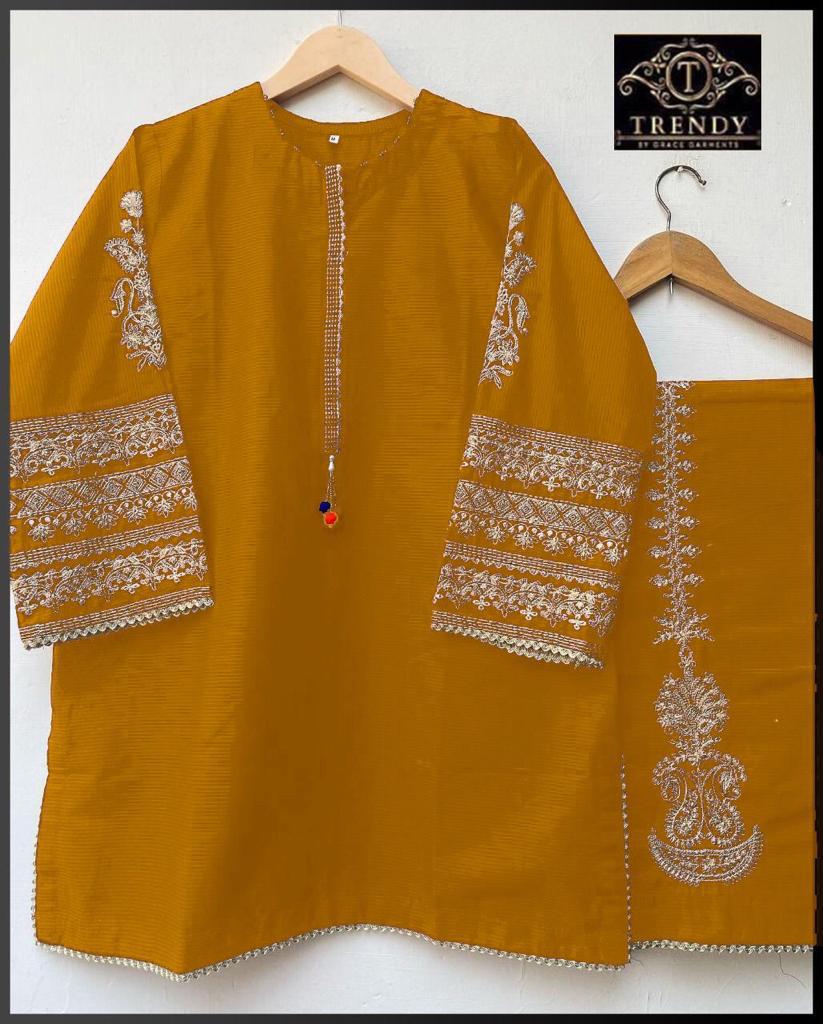 Silk Embroidered Suit - 2 PCs Fashion Fantasia Store