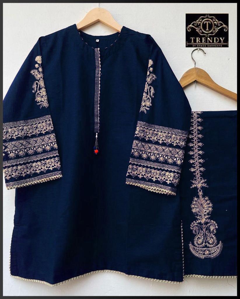 Silk Embroidered Suit - 2 PCs Fashion Fantasia Store