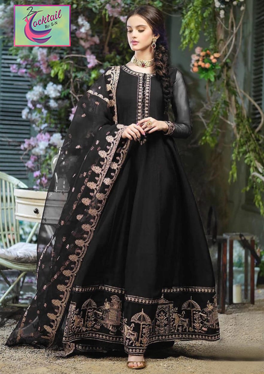 Chiffon Embroidered Suit with Dupatta - 3 PCs Fashion Fantasia Store