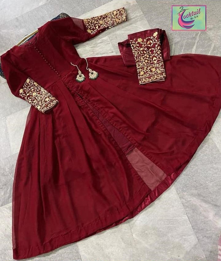 Designer Embroidered Suit - 2 PCs Fashion Fantasia Store