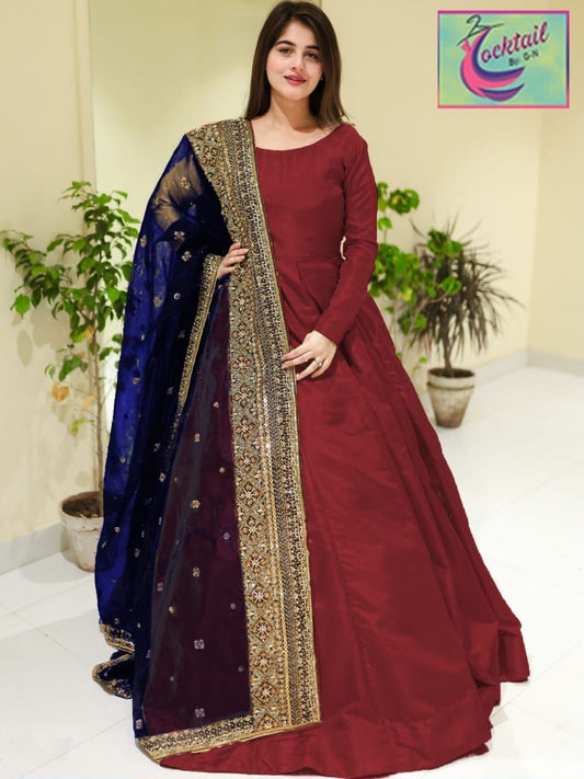 Designer Suit with Embroidered Dupatta - 3 PCs Fashion Fantasia