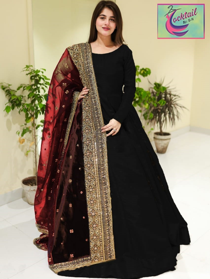 Designer Suit with Embroidered Dupatta - 3 PCs Fashion Fantasia