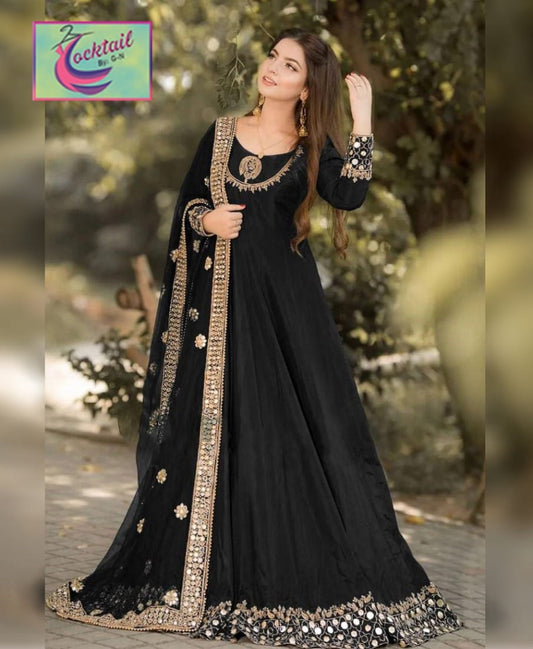 Designer Embroidered Maxi Suit with Dupatta - 3 PCs Fashion Fantasia Store